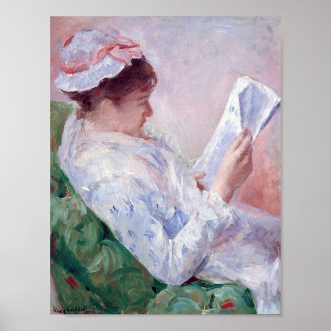 Poster Woman Reading, Mary Cassatt (Frente)