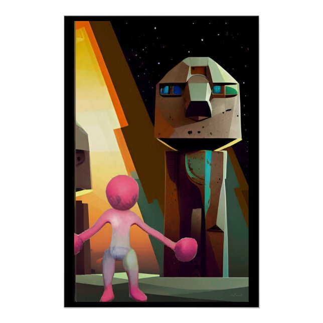 Póster Wombo e o Sentinela Místico (Frente)