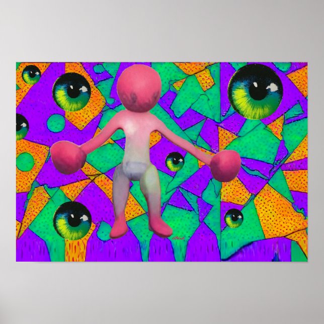 Poster Wombo e o Surrealismo dos 7 Olhos Mortais (Frente)