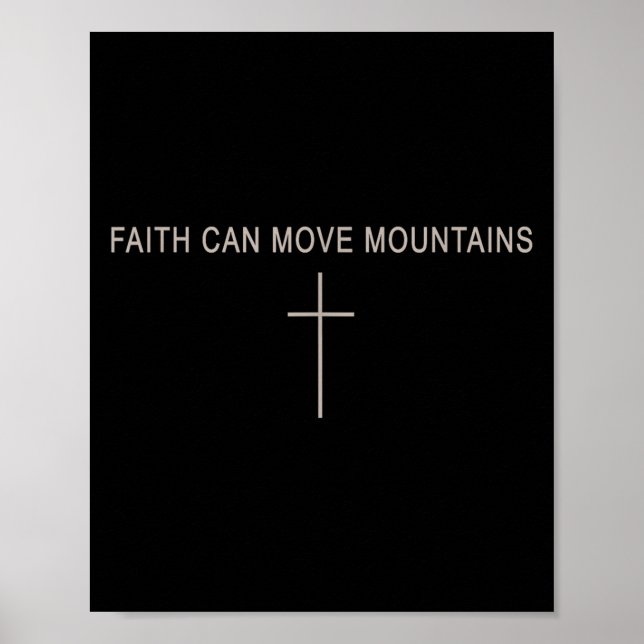 Poster Women Faith Can Move Mountains Christian Minimalis (Frente)