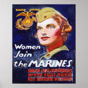 Poster Women Join the MARINES