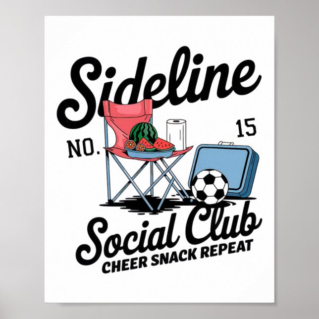 Poster Women Sideline Social Club Soccer Mom Game Day _5  (Frente)