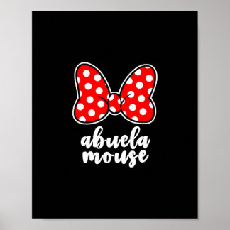 Poster Womens Abuela Mouse Family Vacation Bow 