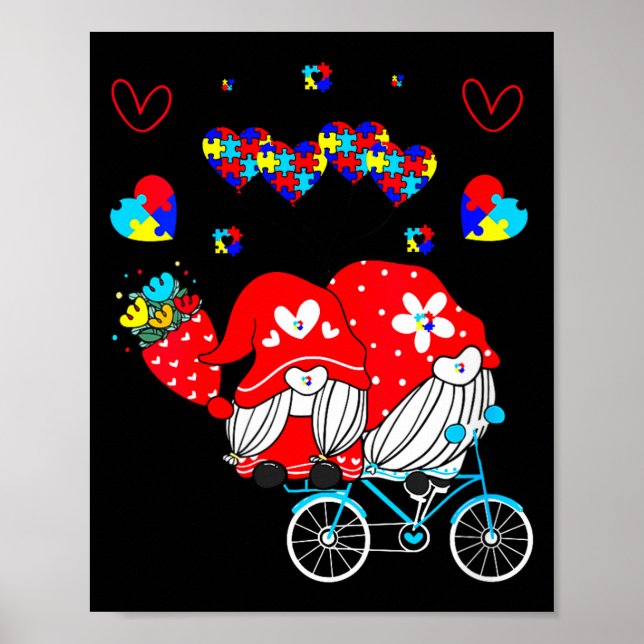 Poster Womens Accept Understand Love Autism Awareness Gno (Frente)
