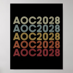 Poster Womens Aoc 2028 A.o.c. 2028 Para O Presidente Aoc