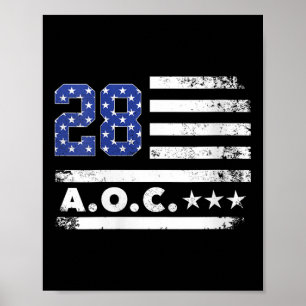 Poster Womens Aoc 2028 A.o.c. 2028 Para Presidente Americ