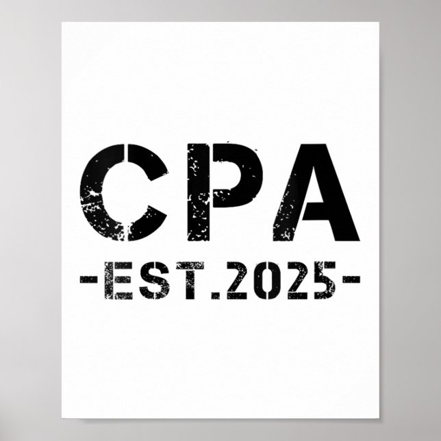 Poster Womens Cpa Est 2025 Certified Public Accountants E (Frente)