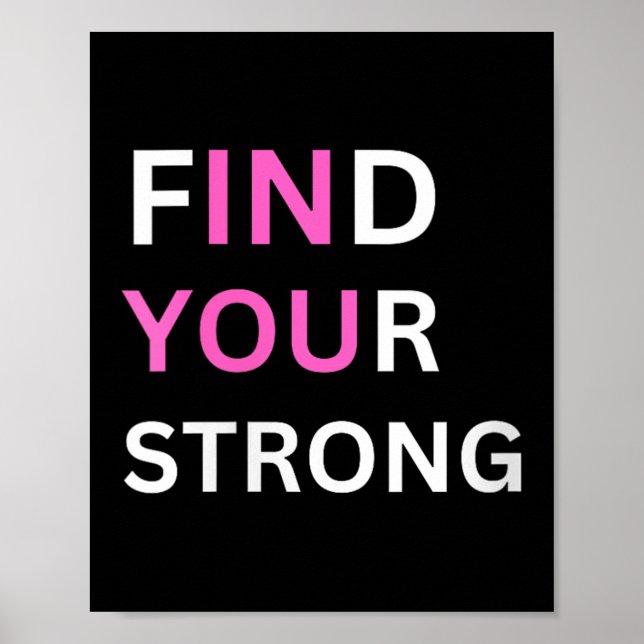 Poster Womens Find Your Strong, In You! V-neck  (Frente)