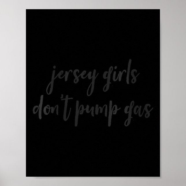 Poster Womens Funny New Jersey Women, Jersey Girls Don't  (Frente)