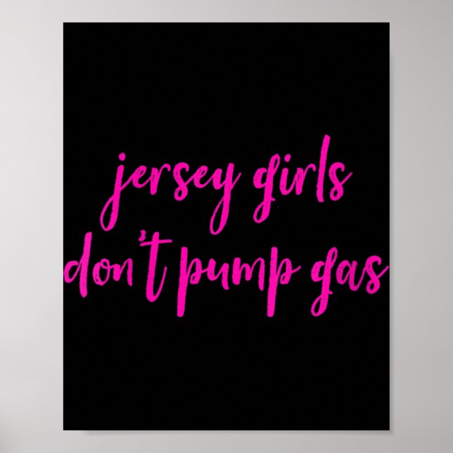 Poster Womens Funny New Jersey Women, Jersey Girls Don't  (Frente)