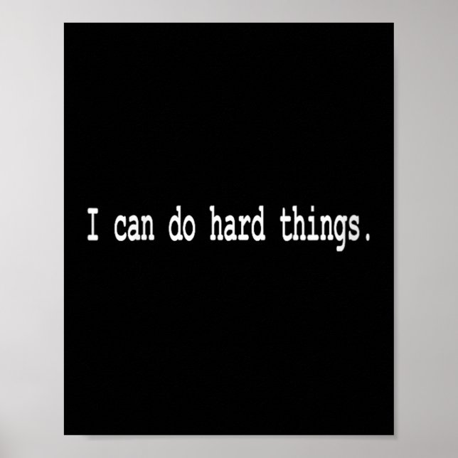 Poster Womens I Can Do Hard Things V-neck  (Frente)