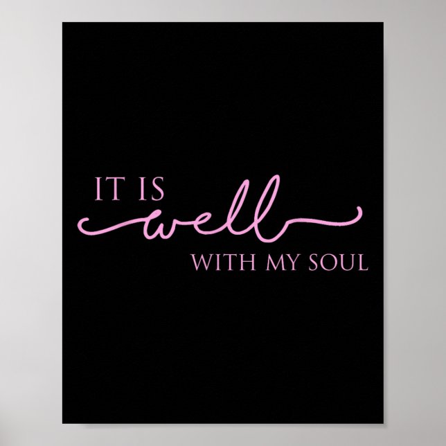 Poster Women's It Is Well With My Soul Nk Motivation  (Frente)