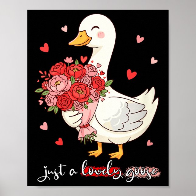 Poster Women's Just A Lovely Goose Bouquet Roses Floral V (Frente)