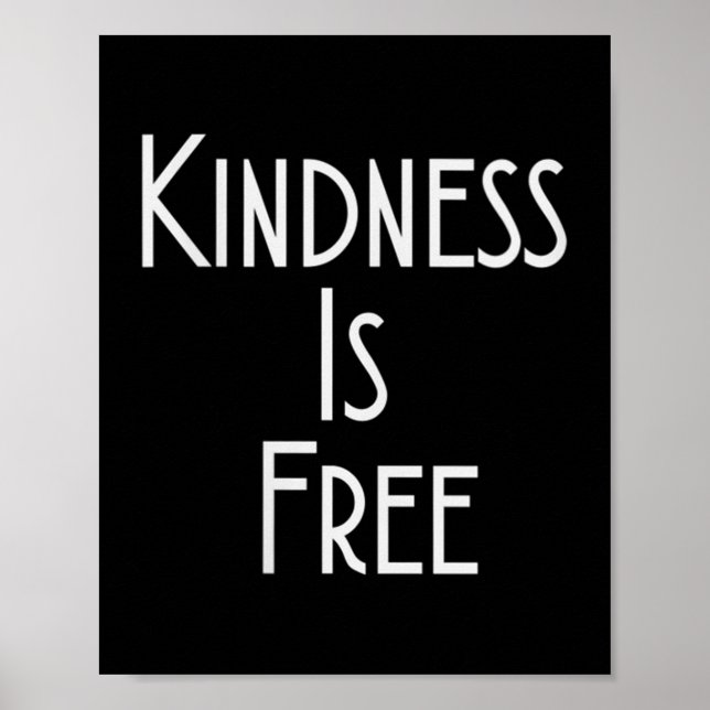 Poster Womens Kindness Is Shirt Motivation Insration V-ne (Frente)