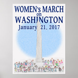 Póster Women's March on Washington - by Pearl