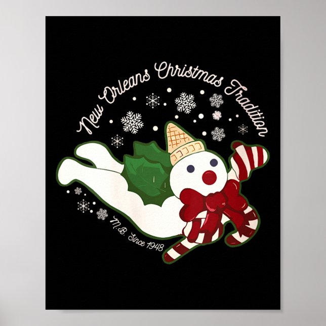 Poster Womens New Orleans Mr Bingle Christmas Tradition S (Frente)