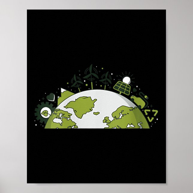 Poster Womens Renewable Energy &amp; Reciclagem - (Frente)