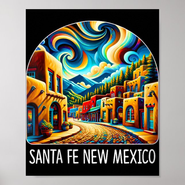 Poster Womens Santa Fe New Mexico - Expressionism Art - V (Frente)