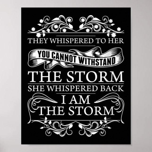 Poster Womens She Whispered Back I Am The Womens Motivati (Frente)