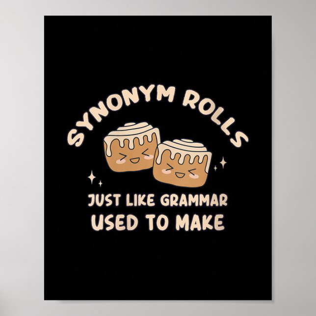 Poster Womens Sinônimo Rolls Piada Rolls Cinnamon Rolls G (Frente)