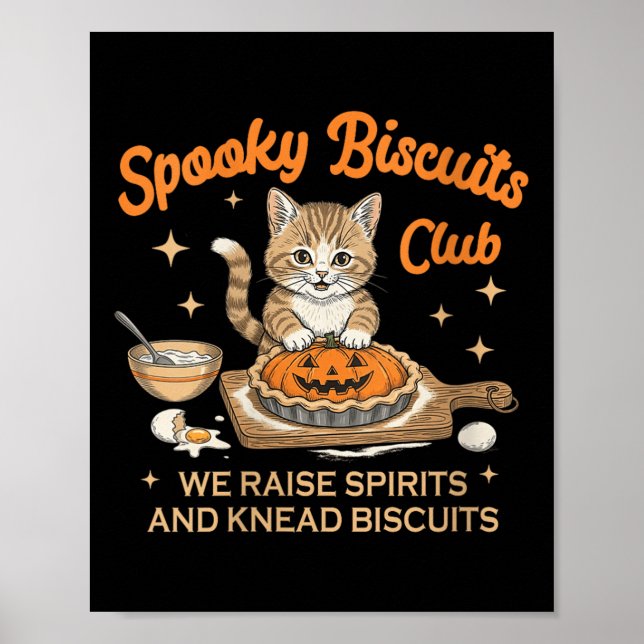 Poster Womens Soky Biscuits Club Halloween Baking Bakery (Frente)