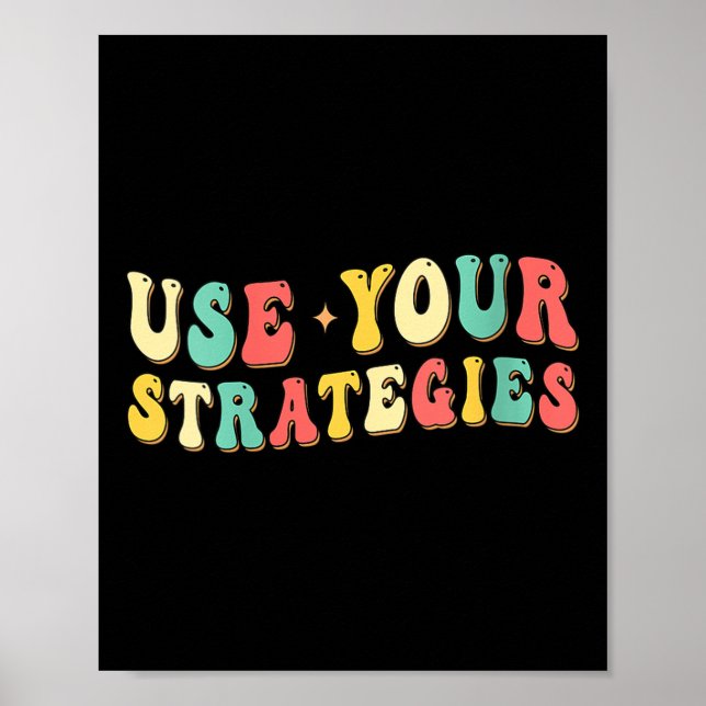 Poster Womens Use Your Strategies Test Day Testing Exam S (Frente)