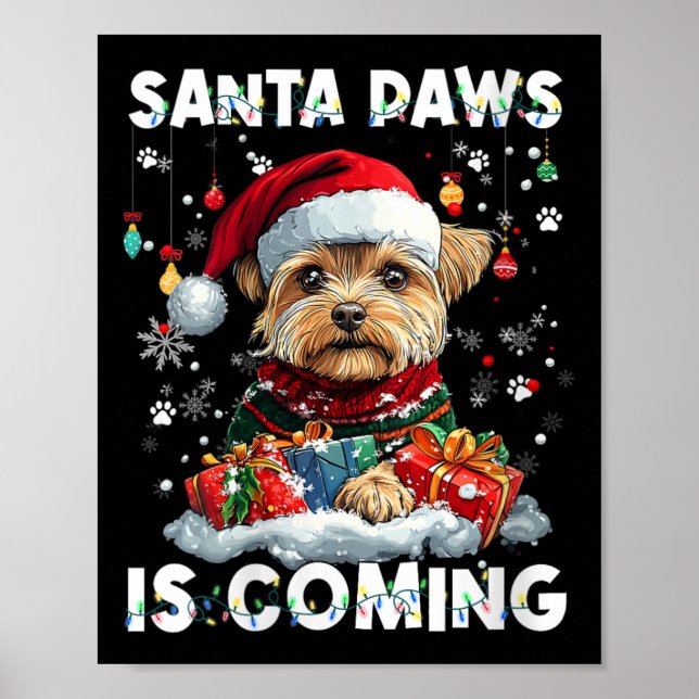 Poster Womens Yorkshire Terrier, Decoração das árvores de (Frente)