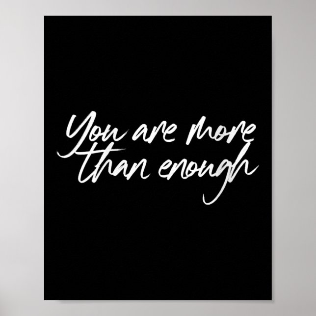 Poster Womens You Are More Than Enough Motivational Quote (Frente)