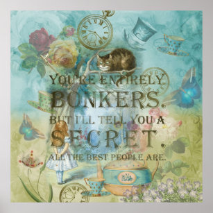 Poster Wonderland Bonkers Cita Alice no País das Maravilh