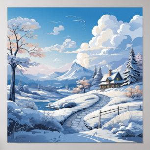 Poster Wonderland Winter Outdoor ScenPoster