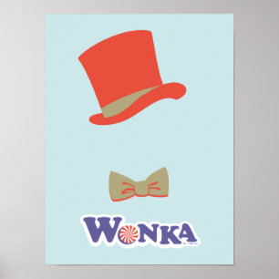 Poster Wonka Top Hat e Arco Tie