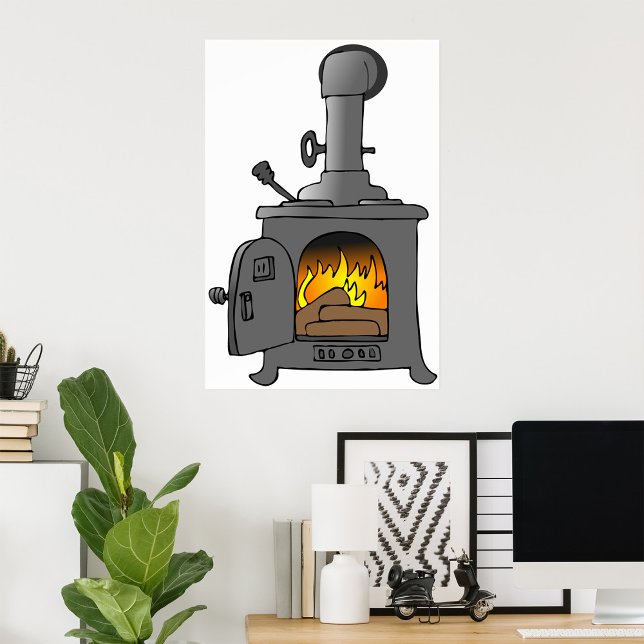 Poster Wood Burner Stove (Criador carregado)
