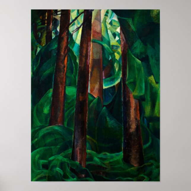 Poster Wood Interior, 1930, por Emily Carr (Frente)