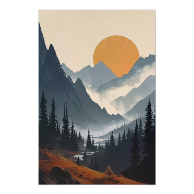 Póster Wood, Moon and Mood (Frente)