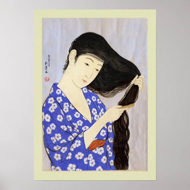 Póster Woodblock Japonês (Frente)