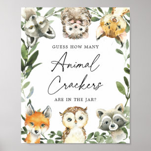 Poster Woodland Adivinha Quantas Bolachas De Animais