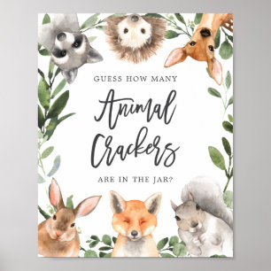 Poster Woodland Adivinha Quantos Sanduíches De Animais As