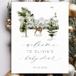 Poster Woodland Adventure Aguarda Boas-vindas ao Chá de f