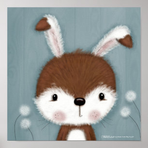 Poster Woodland Bunny Portrait