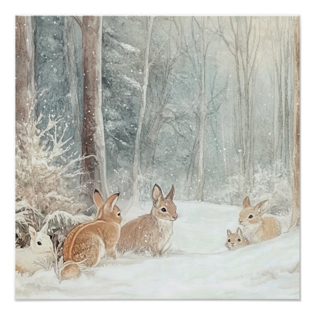 Póster Woodland cria coelhos (Frente)