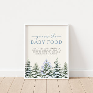 Poster Woodland de inverno adivinha sinal do jogo da Comi