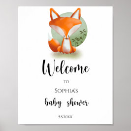 Poster Woodland Fox - Bem-vindo