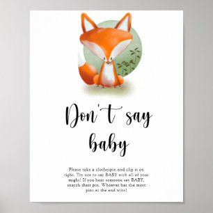 Poster Woodland Fox - Não diga amor