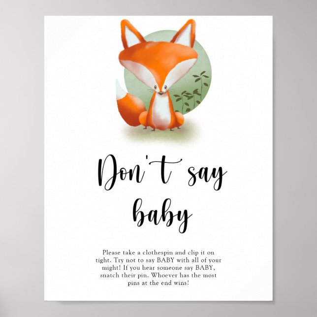 Poster Woodland Fox - Não diga amor (Frente)