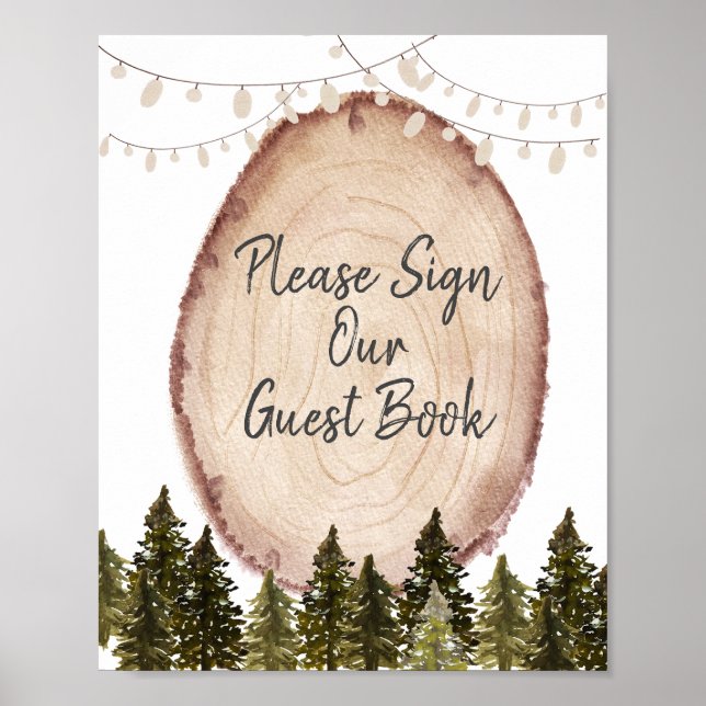 Poster Woodland Winter Forest Por Favor Assine nosso conv (Frente)
