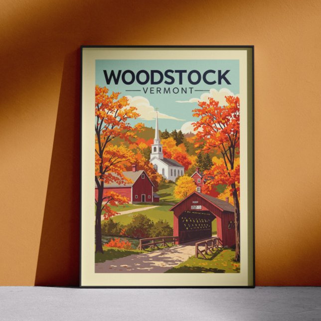 Poster Woodstock Vermont Antigo (Criador carregado)