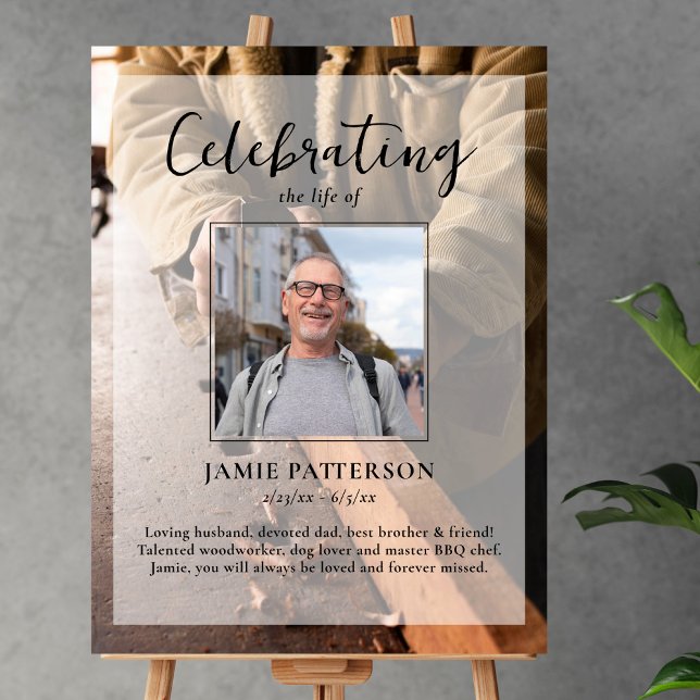 Poster Woodworker, Celebração da Vida Foto Funeral (Criador carregado)