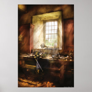 Poster Woodworker - muitas ferramentas velhas