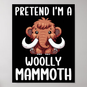 Poster Wooly Mammoth Costume Boys Girls Easy Halloween C
