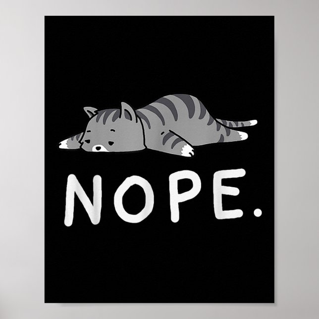 Poster Woot Nope Cat (Frente)